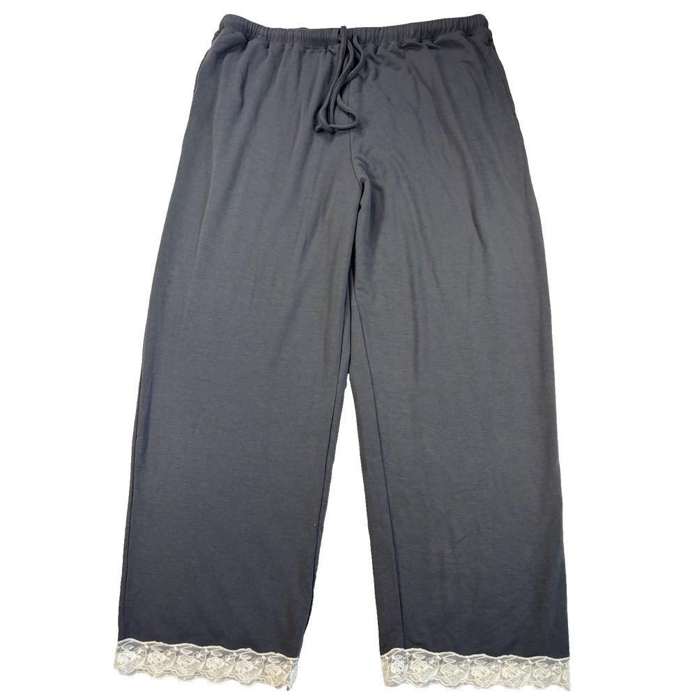 Izzy + Toby Women's XXL Gray/blue Cozy‎ Soft Lounge Pants Sleepwear Cabincore